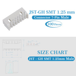JST GH SMT 1.25mm Pitch 7 Pin JST Connector Kit