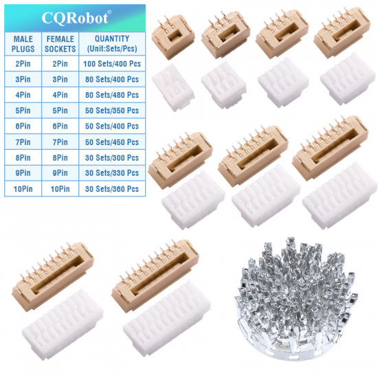 JST GH 1.25 mm 3-Pin Connector (80 Sets/400 Pieces) JST GH 1.25 mm 3-Pin Connector (80 Sets/400 Pieces)