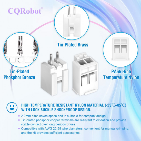 JST HY 2.0 mm 6-Pin Connector (30 Sets/240 Pieces) JST HY 2.0 mm 6-Pin Connector (30 Sets/240 Pieces)
