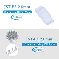 JST PA 2.0 mm 10-Pin Connector Kit