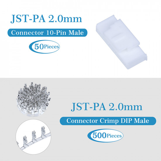 JST PA 2.0 mm 10-Pin Connector Kit JST PA 2.0 mm 10-Pin Connector Kit