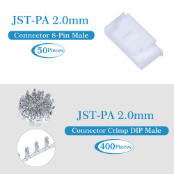 JST PA 2.0 mm 8-Pin Connector Kit