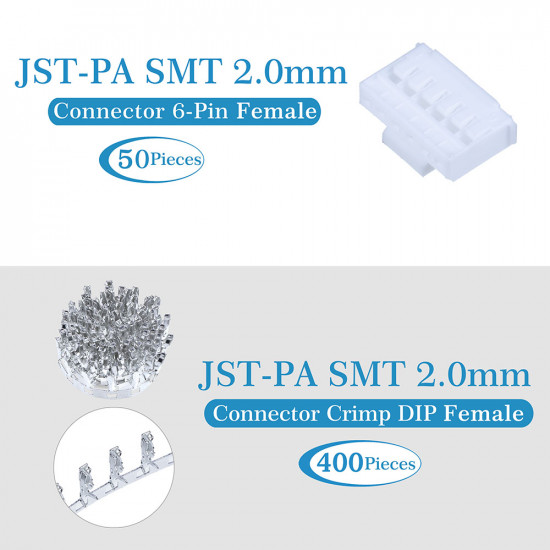 JST PA SMT 2.0 mm 6-Pin Connector Kit