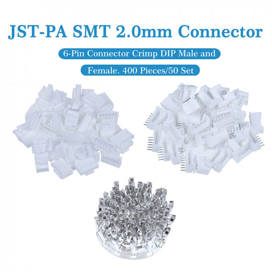 JST PA SMT 2.0 mm 6-Pin Connector Kit JST PA SMT 2.0 mm 6-Pin Connector Kit