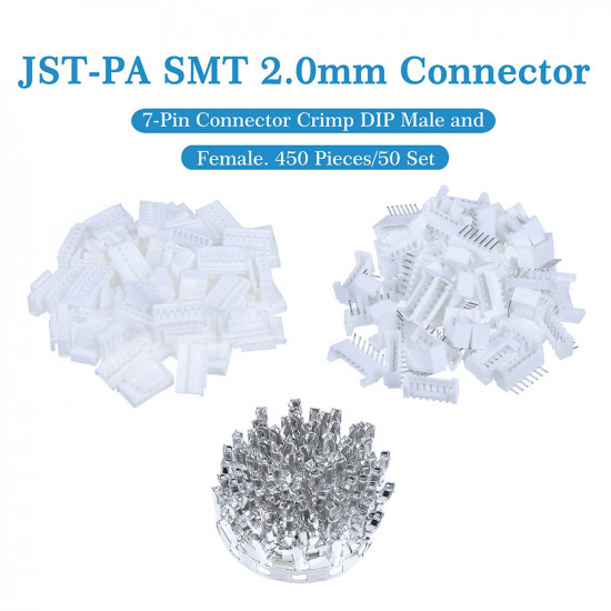 JST PA SMT 2.0 mm 7-Pin Connector Kit