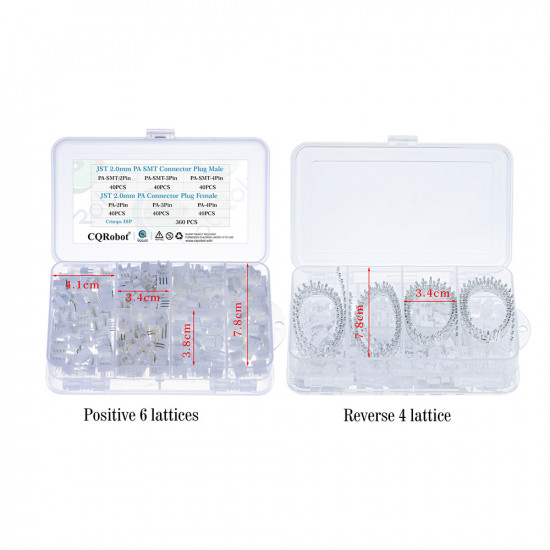 JST PA SMT - 2 / 3 / 4 Pin Connector Kit JST PA SMT - 2 / 3 / 4 Pin Connector Kit