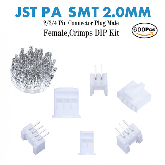 JST PA SMT - 2 / 3 / 4 Pin Connector Kit JST PA SMT - 2 / 3 / 4 Pin Connector Kit