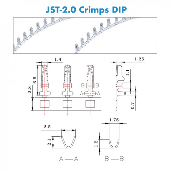 JST PA SMT - 5 / 6 / 7 Pin Connector Kit