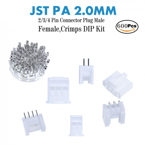 JST PA - 2 / 3 / 4 Pin Connector Kit