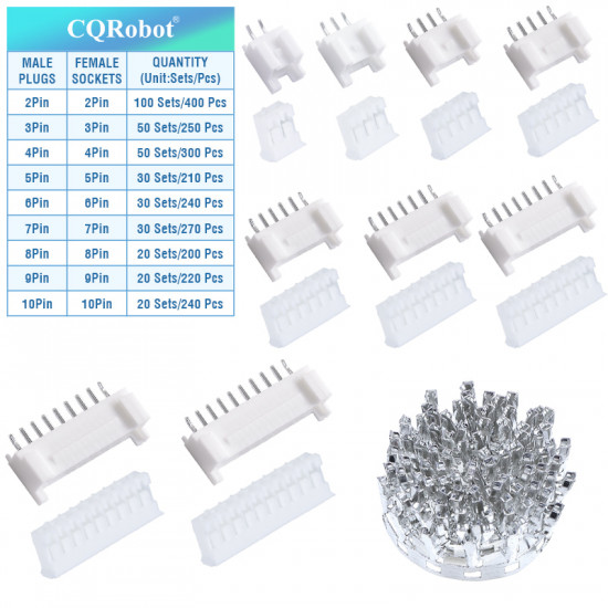 JST XA 2.54 mm 3-Pin Connector (50 Sets/250 Pieces) JST XA 2.54 mm 3-Pin Connector (50 Sets/250 Pieces)