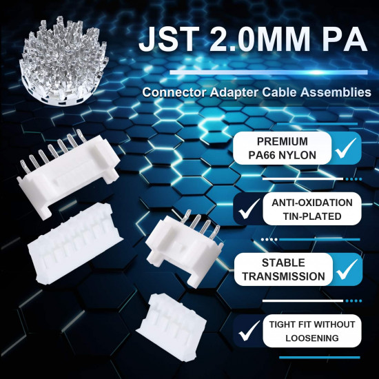 JST XA 2.54 mm 3-Pin Connector (50 Sets/250 Pieces) JST XA 2.54 mm 3-Pin Connector (50 Sets/250 Pieces)