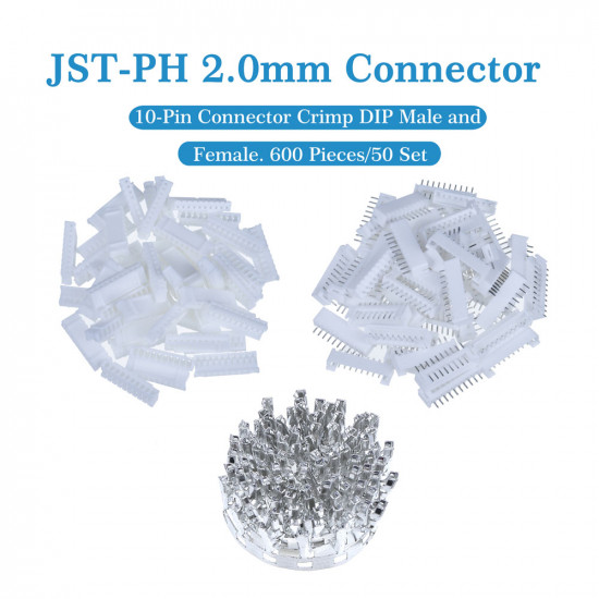 JST PH 2.0 mm 10-Pin Connector Kit JST PH 2.0 mm 10-Pin Connector Kit