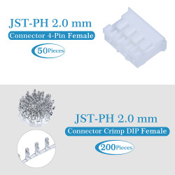 JST PH 2.0 mm 4-Pin Connector Kit