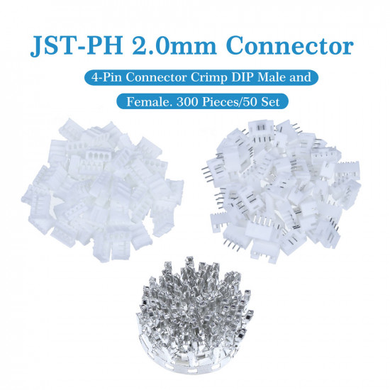 JST PH 2.0 mm 4-Pin Connector Kit JST PH 2.0 mm 4-Pin Connector Kit