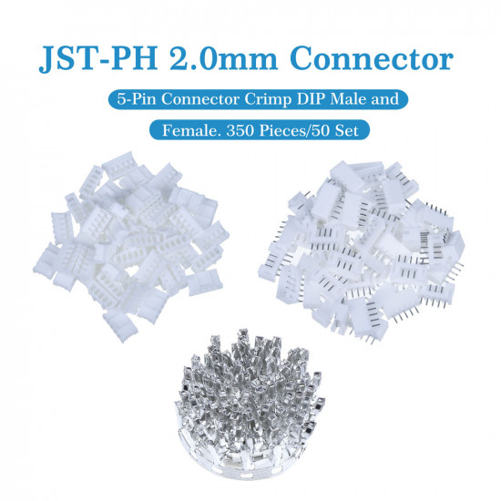 JST PH 2.0 mm 5-Pin Connector Kit JST PH 2.0 mm 5-Pin Connector Kit