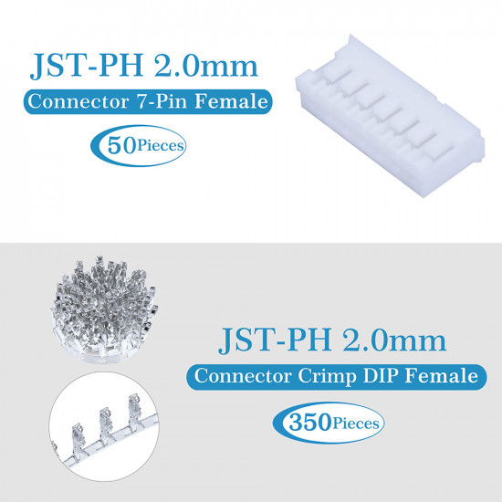 JST PH 2.0 mm 7-Pin Connector Kit