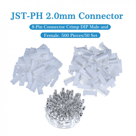 JST PH 2.0 mm 8-Pin Connector Kit JST PH 2.0 mm 8-Pin Connector Kit