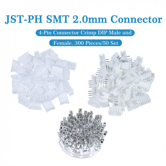 JST PH SMT 2.0 mm 4-Pin Connector Kit JST PH SMT 2.0 mm 4-Pin Connector Kit