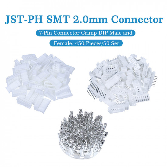 JST PH SMT 2.0 mm 7-Pin Connector Kit