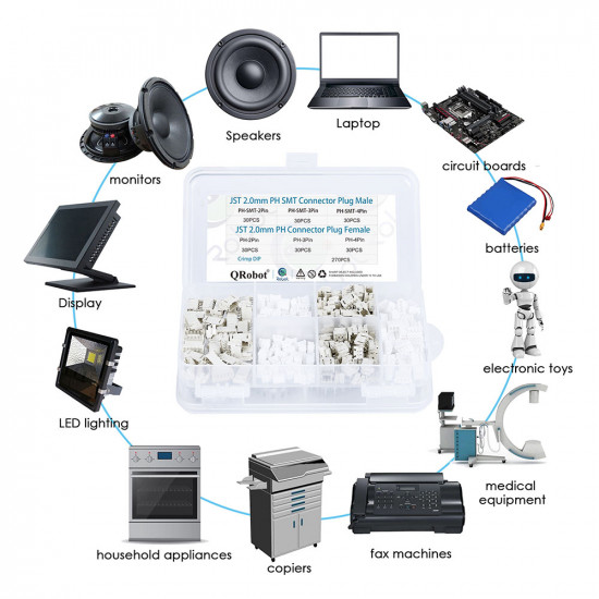 JST PH SMT - 2 / 3 / 4 Pin Connector Kit JST PH SMT - 2 / 3 / 4 Pin Connector Kit