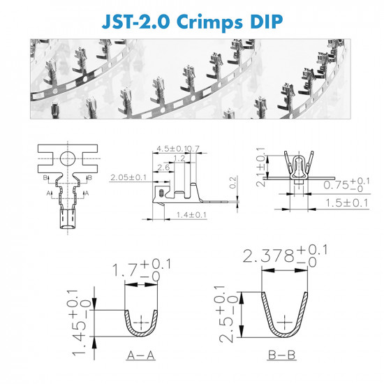 JST PH SMT - 5 / 6 / 7 Pin Connector Kit