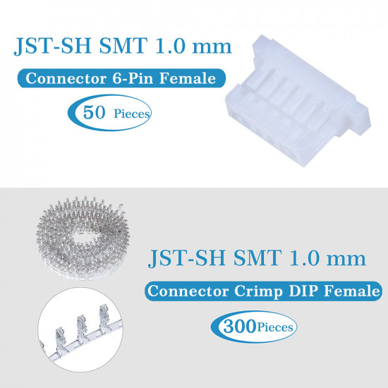 JST SH SMT 1.0mm Pitch 6 Pin JST Connector Kit