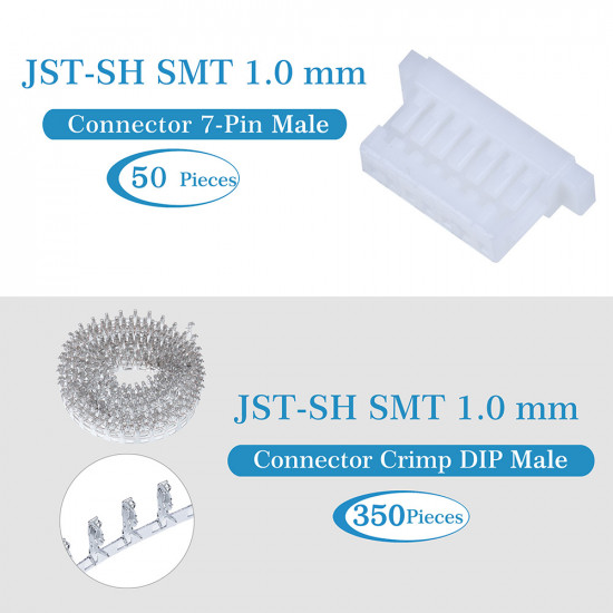 JST SH SMT 1.0mm Pitch 7 Pin JST Connector Kit JST SH SMT 1.0mm Pitch 7 Pin JST Connector Kit