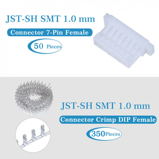 JST SH SMT 1.0mm Pitch 7 Pin JST Connector Kit