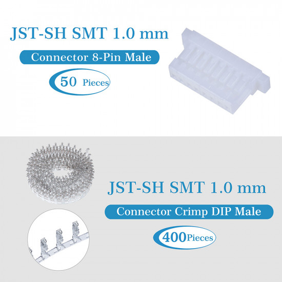 JST SH SMT 1.0mm Pitch 8 Pin JST Connector Kit JST SH SMT 1.0mm Pitch 8 Pin JST Connector Kit