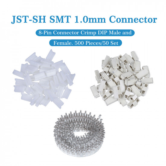 JST SH SMT 1.0mm Pitch 8 Pin JST Connector Kit