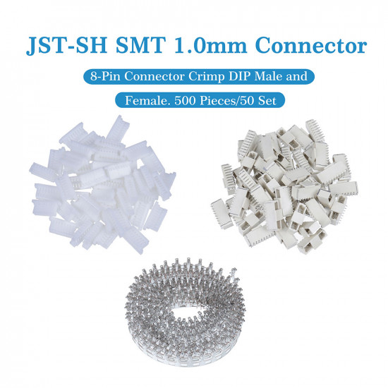 JST SH SMT 1.0mm Pitch 8 Pin JST Connector Kit JST SH SMT 1.0mm Pitch 8 Pin JST Connector Kit