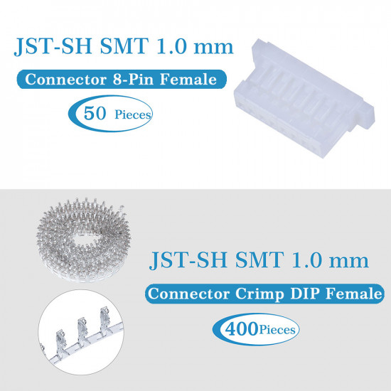 JST SH SMT 1.0mm Pitch 8 Pin JST Connector Kit