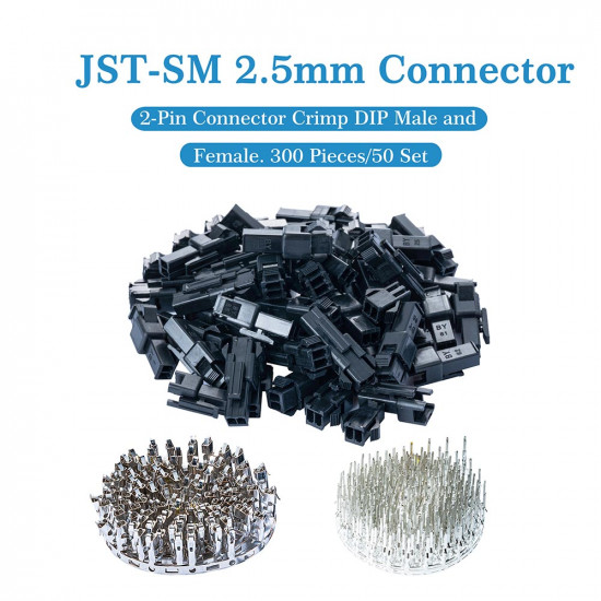 JST SM 2.5 mm 2-Pin Connector Kit JST SM 2.5 mm 2-Pin Connector Kit