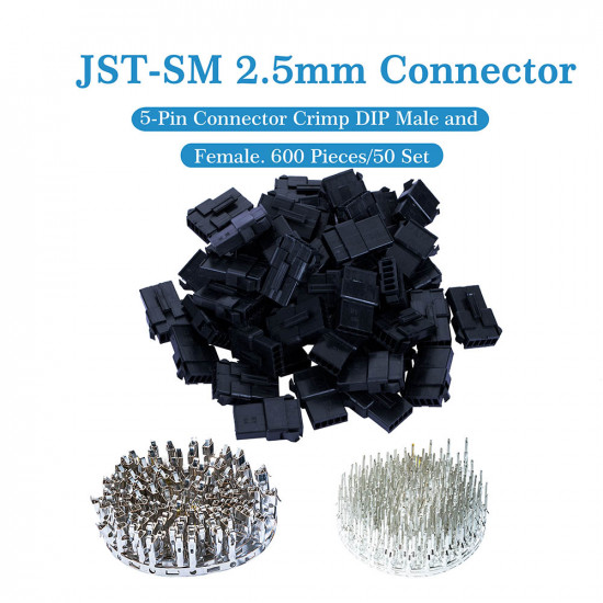 JST SM 2.5 mm 5-Pin Connector Kit JST SM 2.5 mm 5-Pin Connector Kit