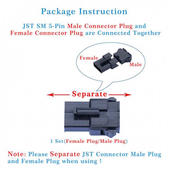 JST SM 2.5 mm 5-Pin Connector Kit