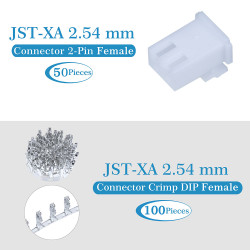 JST XA 2.54 mm 2-Pin Connector Kit