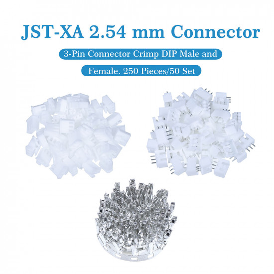 JST XA 2.54 mm 3-Pin Connector Kit JST XA 2.54 mm 3-Pin Connector Kit