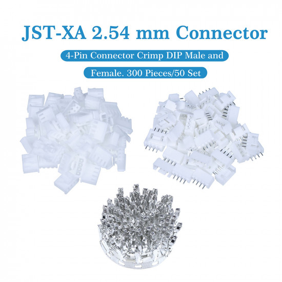 JST XA 2.54 mm 4-Pin Connector Kit