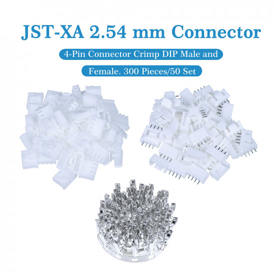 JST XA 2.54 mm 4-Pin Connector Kit JST XA 2.54 mm 4-Pin Connector Kit
