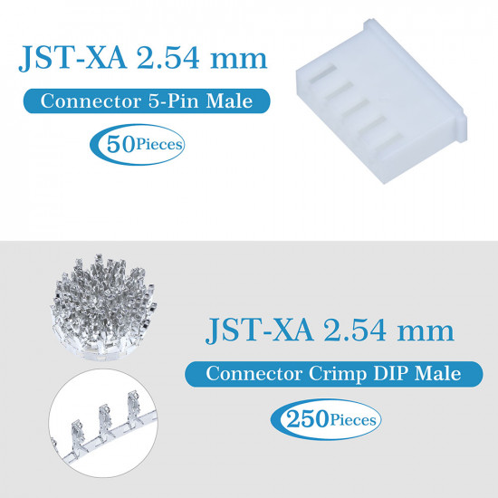JST XA 2.54 mm 5-Pin Connector Kit JST XA 2.54 mm 5-Pin Connector Kit
