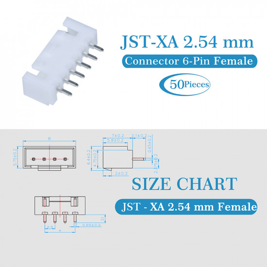 50 pieces Phone Connectors 2.5MM SMT 6P 4 POLE BLACK 50 pieces Phone Connectors 2.5MM SMT 6P 4 POLE BLACK