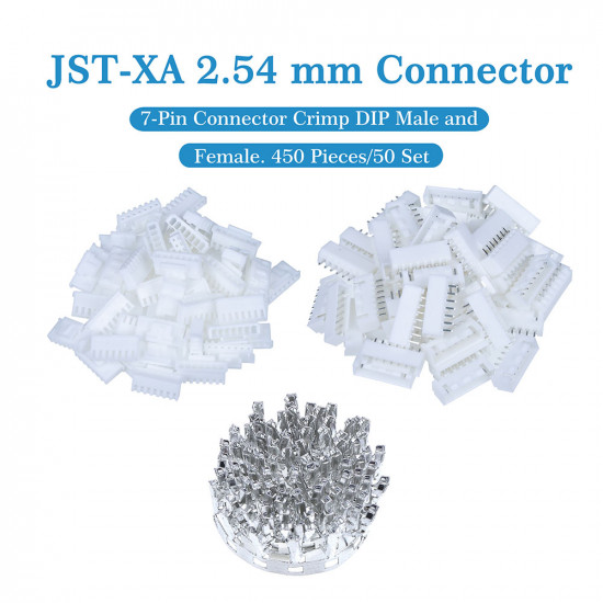 JST XA 2.54 mm 7-Pin Connector Kit
