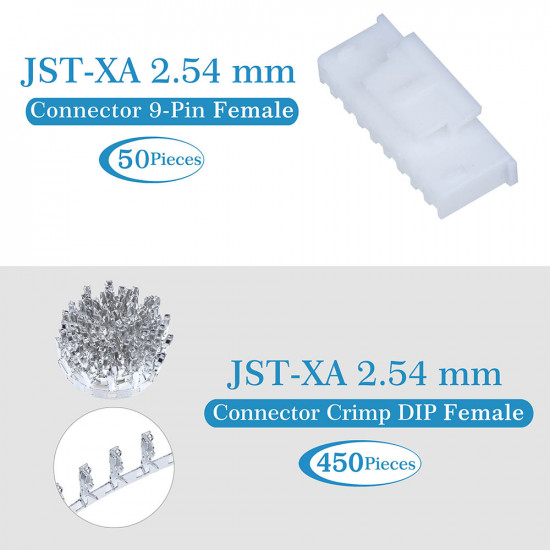 JST XA 2.54 mm 9-Pin Connector Kit JST XA 2.54 mm 9-Pin Connector Kit