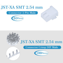 JST XA SMT 2.54 mm 2-Pin Connector Kit