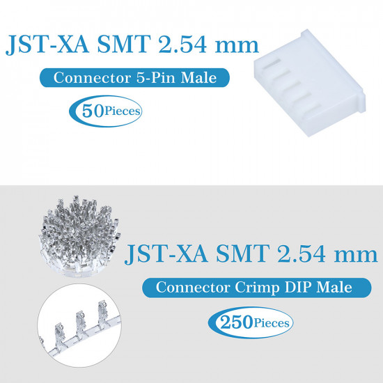 JST XA SMT 2.54 mm 5-Pin Connector Kit JST XA SMT 2.54 mm 5-Pin Connector Kit