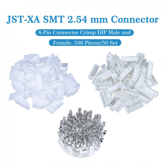 JST XA SMT 2.54 mm 8-Pin Connector Kit