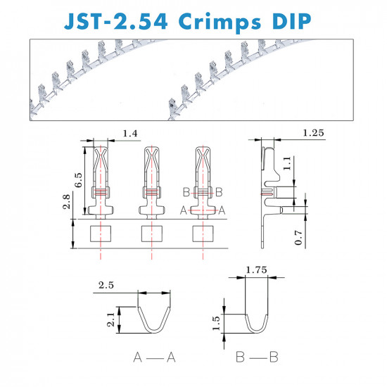 JST XA SMT - 2 / 3 / 4 Pin Connector Kit