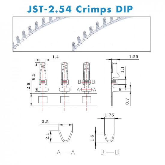 JST XA SMT - 5 / 6 / 7 Pin Connector Kit