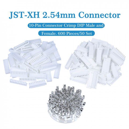 JST XH 2.54 mm 10-Pin Connector Kit JST XH 2.54 mm 10-Pin Connector Kit