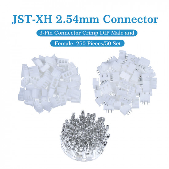 JST XH 2.54 mm 3-Pin Connector Kit JST XH 2.54 mm 3-Pin Connector Kit